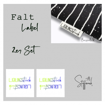 Faltlabel/Patches - 2 Stk - LIEBLINGSstück - Verlauf BLAU GRÜN